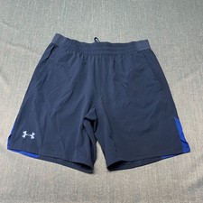 Under Armour HeatGear Men's Gym Shorts Size L Blue Athletic Training