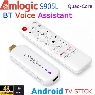 HD96 Max Android TV Stick 4K Quad-Core Amlogic S905L WiFi BT Sprachfernbedienung Medien