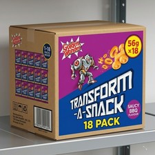 18 x 56g Golden Wonder Transform-A-Snack Crisps Multipack – BBQ, Spicy, Cheese