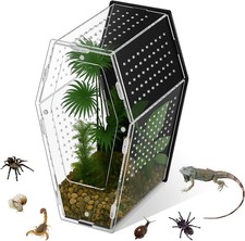 Acrylic Jumping Spider Habitat, Clear Insect  Reptile Terrarium Enclosure
