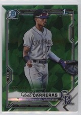 2021 Bowman Chrome Sapphire Edition Green Refractor 95/125 Julio Carreras 0xy4