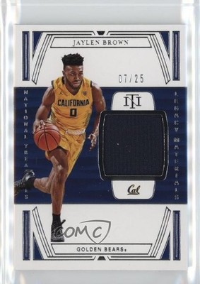 2020-21 National Treasures Collegiate Legacy Materials 7/25 Jaylen Brown 0gp4