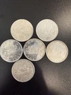 Lot of Six(6) Canadian Silver "Canoe" Dollars