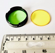 Vintage OMAG (Switzerland) 31mm Lens Filter Holder With Yellow And Green Filters