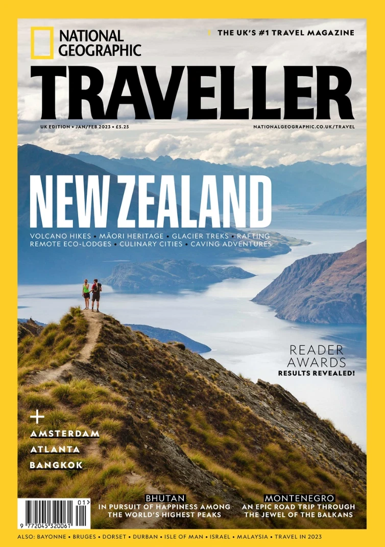 NATIONAL GEOGRAPHIC TRAVELLER MAGAZINE NEW ZEALAND HOLIDAY HIKE JAN FEB 2023
