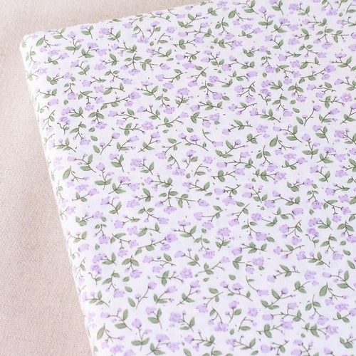 8 Assorted Purple 25cm Cotton Flower Print Fabric Squares Lot Quilting Sewing - Picture 5 of 8