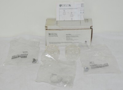 Delta H21 Classic Transitional Two Small Clear Faucet Knob Handles