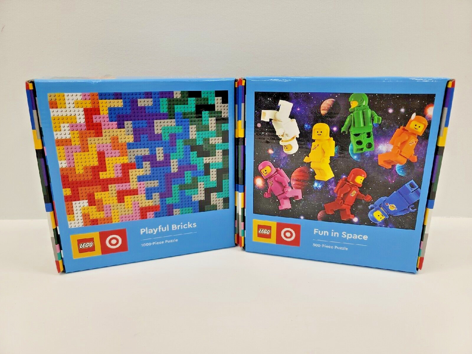 2x New! LEGO Collection x Target Playful Bricks 1000 Puzzle Fun in Space 500 