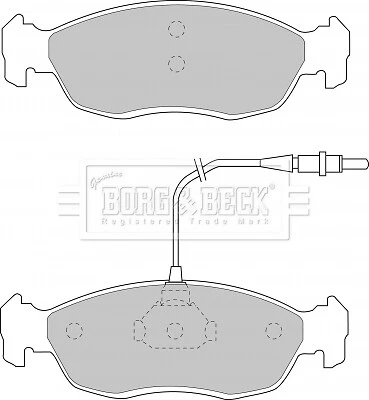 Fits Peugeot 306 1993-2001 106 1994-2003 Baxter Front Brake Pads Set 425316 - Image 2 of 4