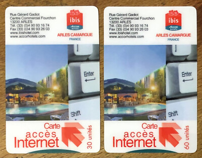 13 ARLES HOTEL IBIS KARTEN PASSMAN INTERNET PREPAID PREPAID TELEKARTE TELEFONCARD