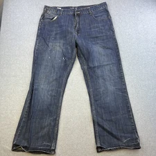 Flypaper Jeans Mens 38X30 Blue Straight Leg Mid Rise Denim Pants Dark Wash Adult