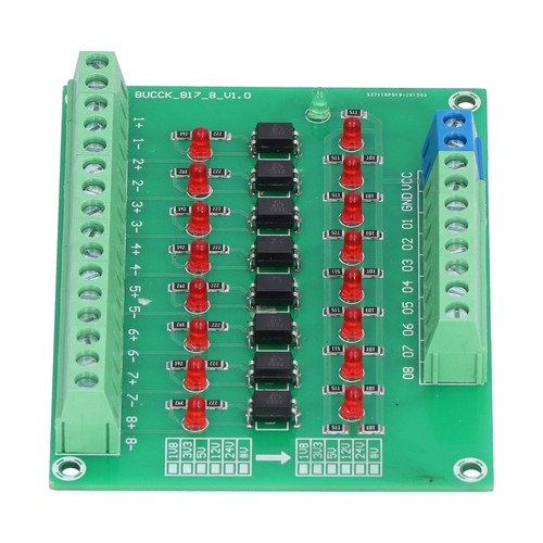 Optical Isolation Module 24V to 5V 8 Channel Optocoupler PLC Signal Converter - Picture 6 of 12