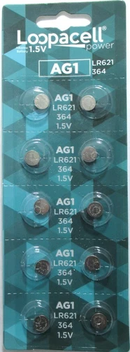 10 Pk Fresh  AG1 LR621 364 SR60 164 364A Alkaline Button Cell Batteries - product listing photo