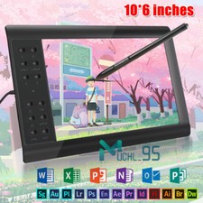 Digital Graphic Drawing Tablet w/ Battery-free Pen for Mac, Windows PC  Android