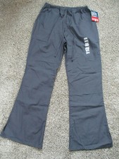 Cherokee Authentic Workwear Womans M Scrubs Pewter Drawstring W/Split Ankle Hem