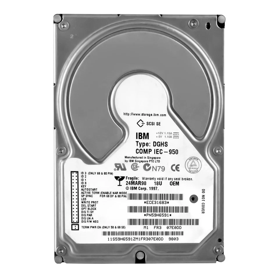 Hard Drive IBM 59H6591 18GB 7.2K 1MB Ultra2 SCSI 3.5'' HH - Image 3 of 3