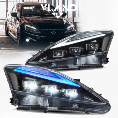 VLAND Headlights w/Startup For 06-14 Lexus IS250 IS350 ISF LED