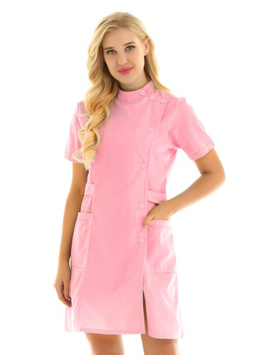 US Adult Women Medical Nurse Uniform Hospital Doctor Scrubs Lab Dress Costume - Picture 58 of 101