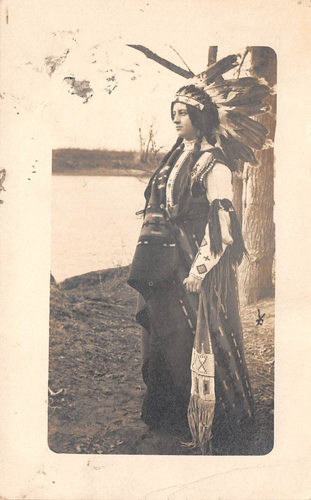 Vince Dillon Native American Princess RPPC 1911 Photo Postcard | eBay
