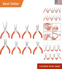 Mini Jewelry Plier Tool Set with Soft Grip Handles - Ideal for Crafting  DIY