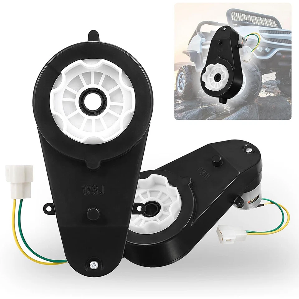 Caja de cambios de ruedas eléctricas de 12 V motor de 35000 rpm para coche eléctrico niños paseo en coche Foto 3 de 4