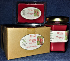 NEW Hand Poured Floral Scents Soy Candles Tarts Votives - Wild Poppy