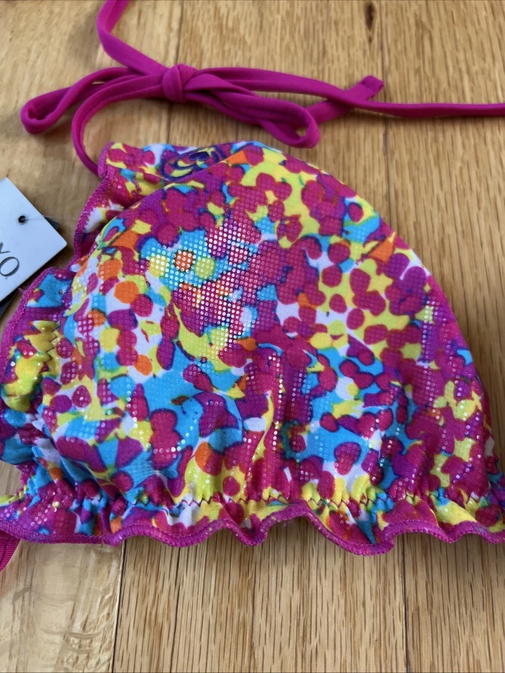 XOXO Acolchado Halter Bikini Geométrico 2 Piezas Traje de Baño Pequeño Nuevo Muti Color Foto 4 de 4