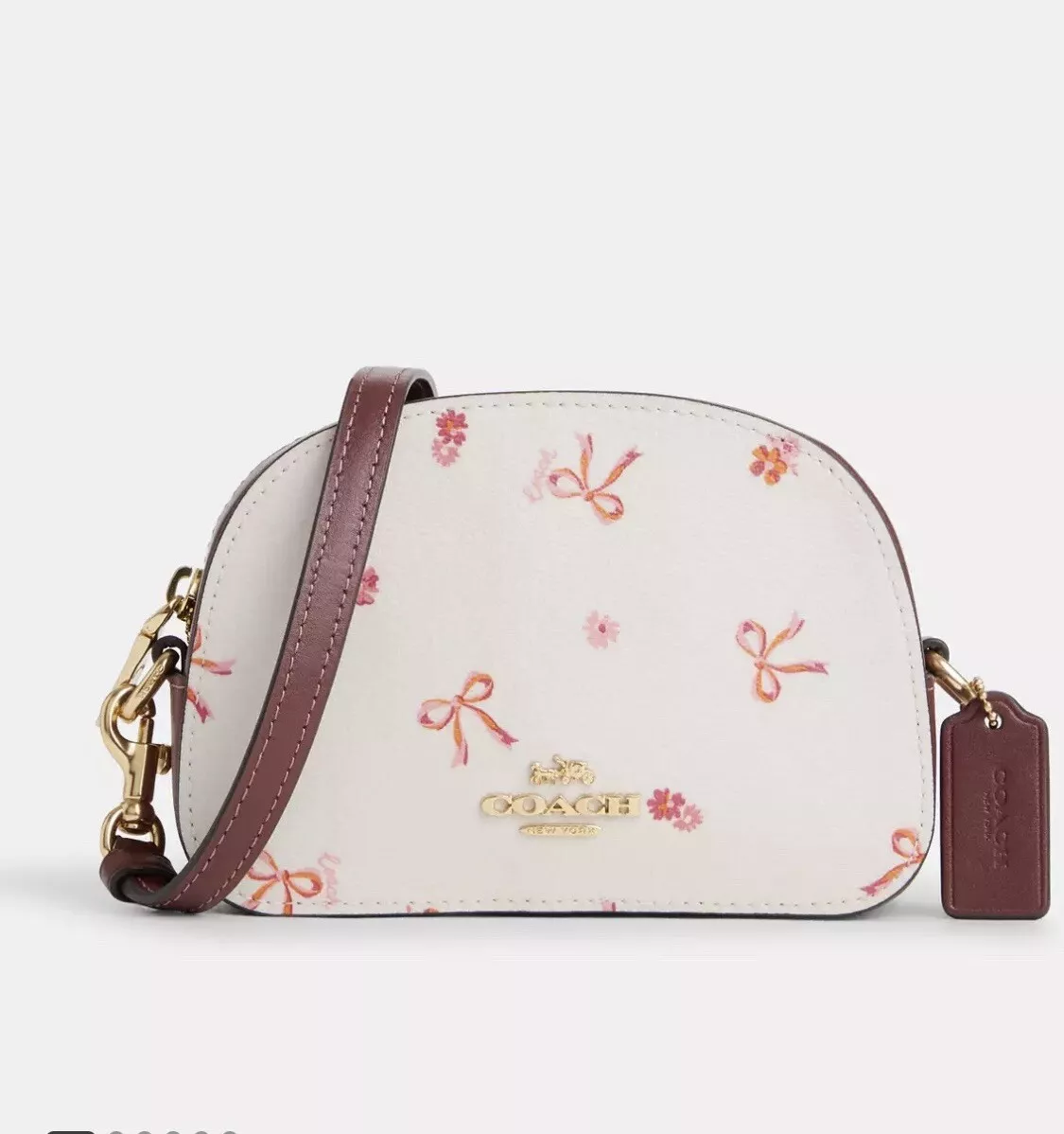 NWT Coach Mini Serena Satchel With Bow Print CN710