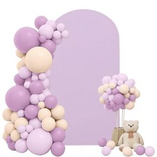 Spandex Fitted Wedding Arch Cover 7.2FT Round Top Stand Covers Double-Side Ch...