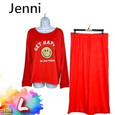 NWD Jenni Women's L Super Soft Knit Get Happy Pajama Set