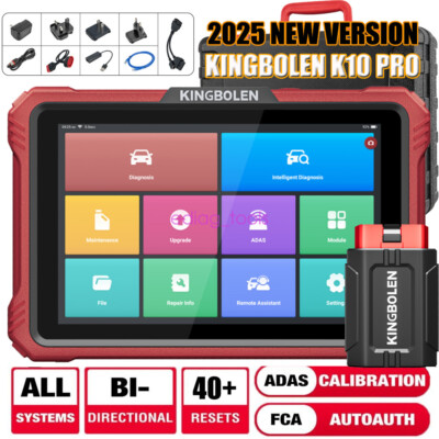 2026 KINGBOLEN K10 Pro Bidirectional Scanner Car OBD2 Diagnostic Tool ECU Coding