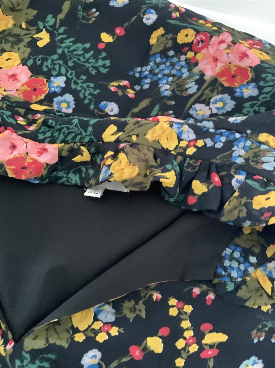 madewell x no 6 silk beacon dress in garden bouquet Madewell x No. 6 Silk Beacon Dress in Garden Bouquet Flowers Size 4
