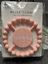BELLA TUNNO HAPPY TEETHER PINK SILICONE TEETHING RING TOY EASY GRIP- SET OF 4
