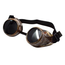 Steampunk Style Goggles Round Circle Adjustable Strap Costume