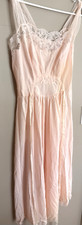 Vintage 70's ARTEMIS PINK Nightgown Nightie Lingerie Size L