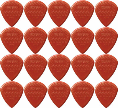 Guitar Pick Set Di 6 Plettri Dunlop Max Grip Jazz III Per Chitarra - Rosso, Forma Classica, Con Pratico Portaplettri Simmons Drum - Foto 11