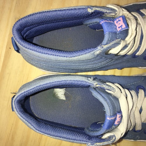 DC Shoes Youth 3.5 Evan Hi TX Sneakers Lace Up ADGS300055 Blue Canvas High Top - Picture 10 of 11