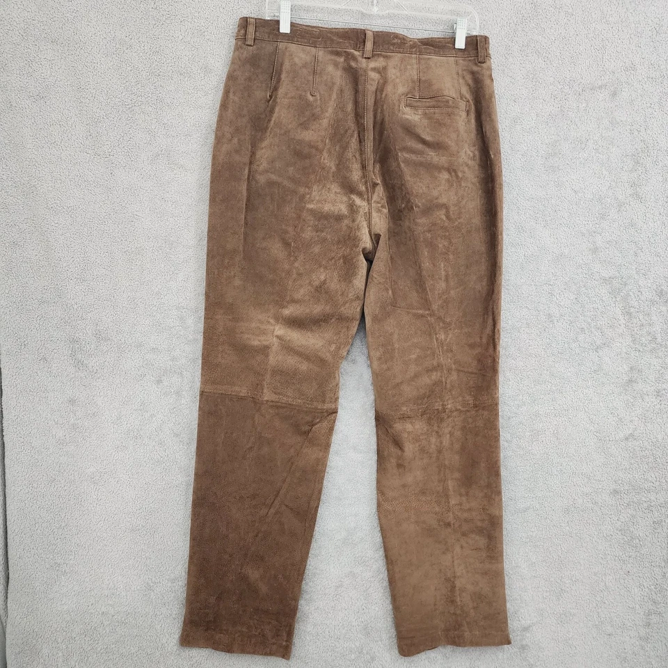 Sonoma Jean Women's Leather Pants Size 16 Straight Leg Brown 19CT - Image 2 of 4
