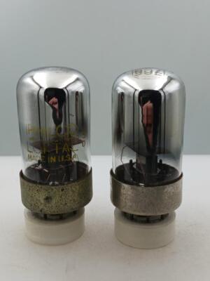 Pair Philco 7C6 Test NOS 950gm & 900gm Black Plate Chrome Top Serious Tubes S936