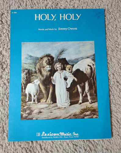 HOLY, HOLY - Jimmy Owens, 1972 Vocal And Piano Sheet Music
