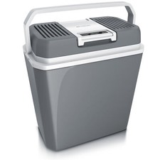 Brandson Kühlbox elektrisch 24L 230 V - 12 V KFZ kühlt und wärmt Tragegriff Grau