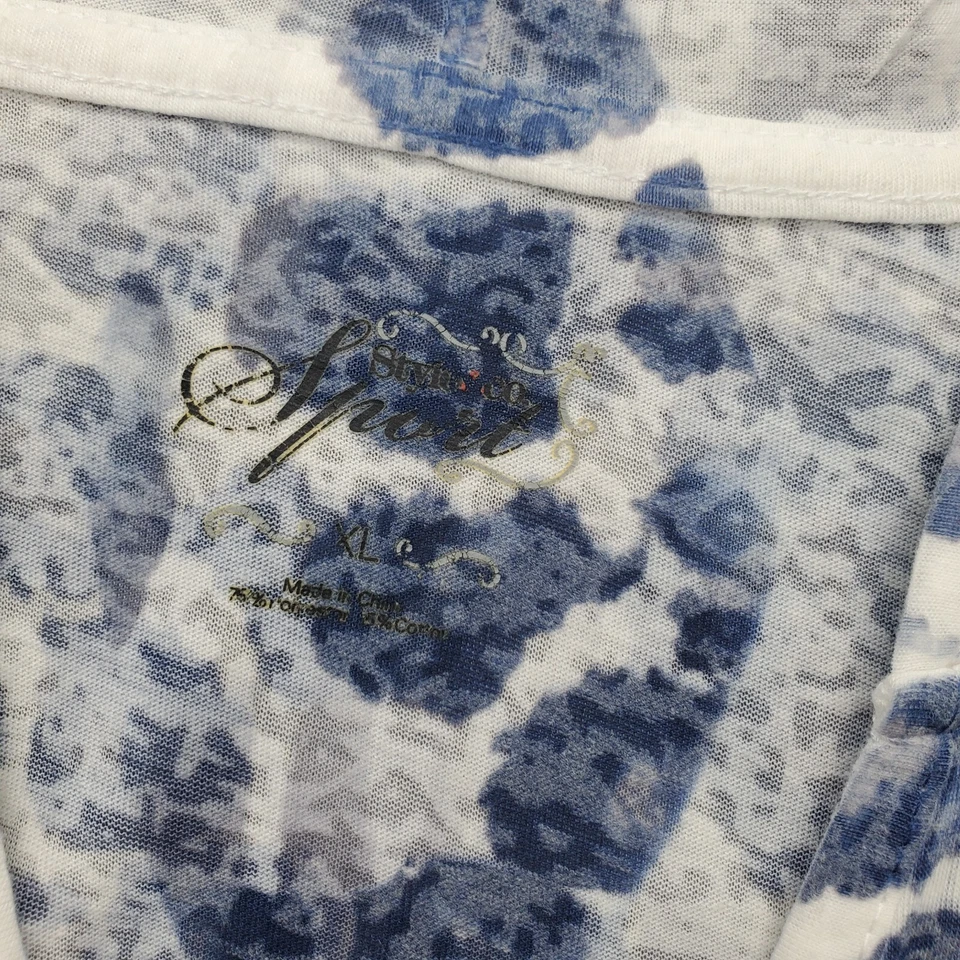 Style&co. Sudadera con Capucha Mujer XL Multi Tie Dye Cuentas Manga Larga Calce Regular Pullover Foto 3 de 4