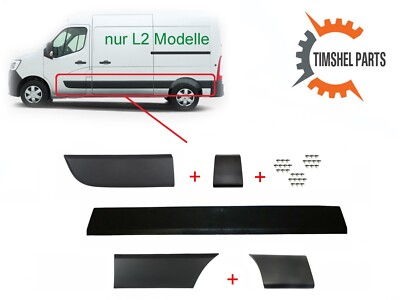 Für Renault Master L2 / Opel Movano Türleiste Seitenleiste KOMPLETT SET - Links