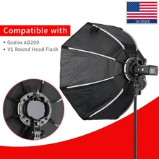 US 65cm/90cm Speedlite Octagon Umbrella Softbox For yongnuo YN200 Godox AD200 V1