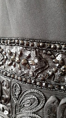 Xscape & Joanna Chen Black Sleeveless Pencil Evening Dress Glitter Embellishment - Picture 5 of 24