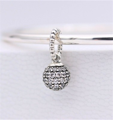 New! Authentic PANDORA Pave Ball Silver 