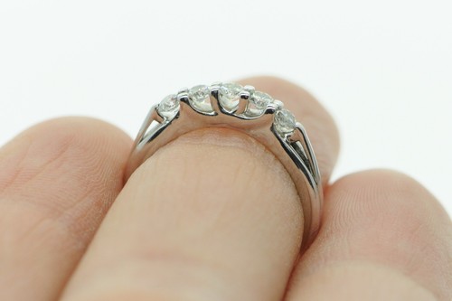 Whitehall Jewelers by S&S 14K White Gold 1/3ct TCW 5 Diamond Band (Size 5) - Picture 5 of 8