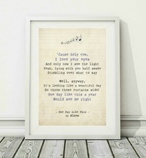 Elbow - One Day Like This (v.2) - Song Lyric Art Poster Print - Sizes A4 A3