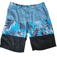 O'NEILL Mens Sz 32 Hybrid Palm Leaf Print Surfing/Swimming Board Shorts