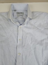 Twillory Shirt Mens 15.5 34 35 Safe Cotton Non Iron Button Striped Trim Fit